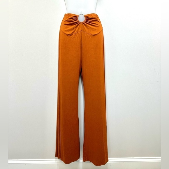 ASOS LUXE Wide Leg Pants with ring detail Size 6 - Picture 1 of 9